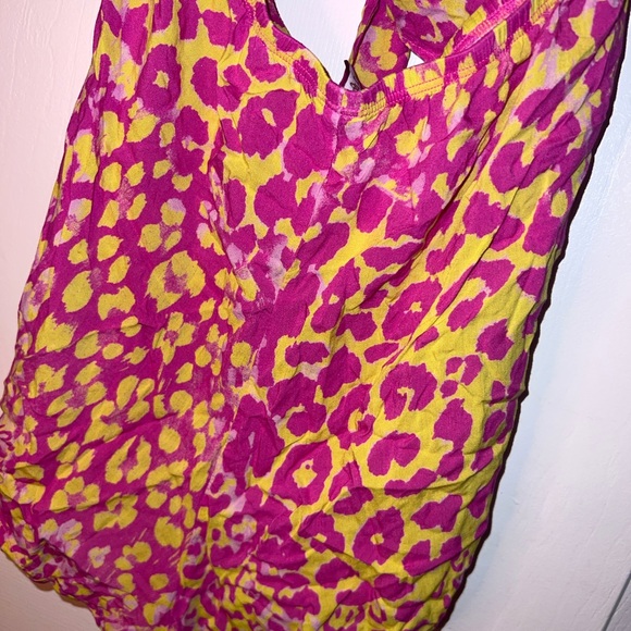 Luli Fama Vibrant Pink and Yellow Cheetah Cutout Romper - Picture 4 of 11